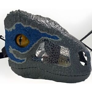 2017 Mattel Raptor Jurassic World Chomp N' Roar‎ Mask Velociraptor "Blue" Sound